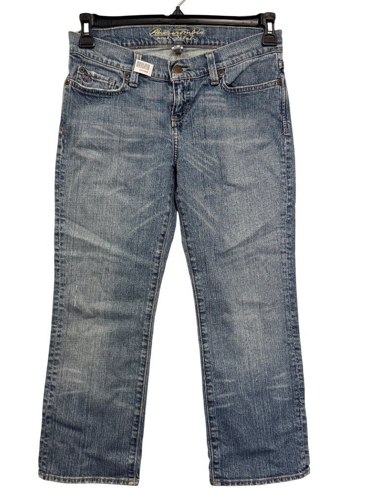Abercrombie & Fitch Womens Stretch Blue Denim Jeans Size 4 Bootcut Made In Mexic
